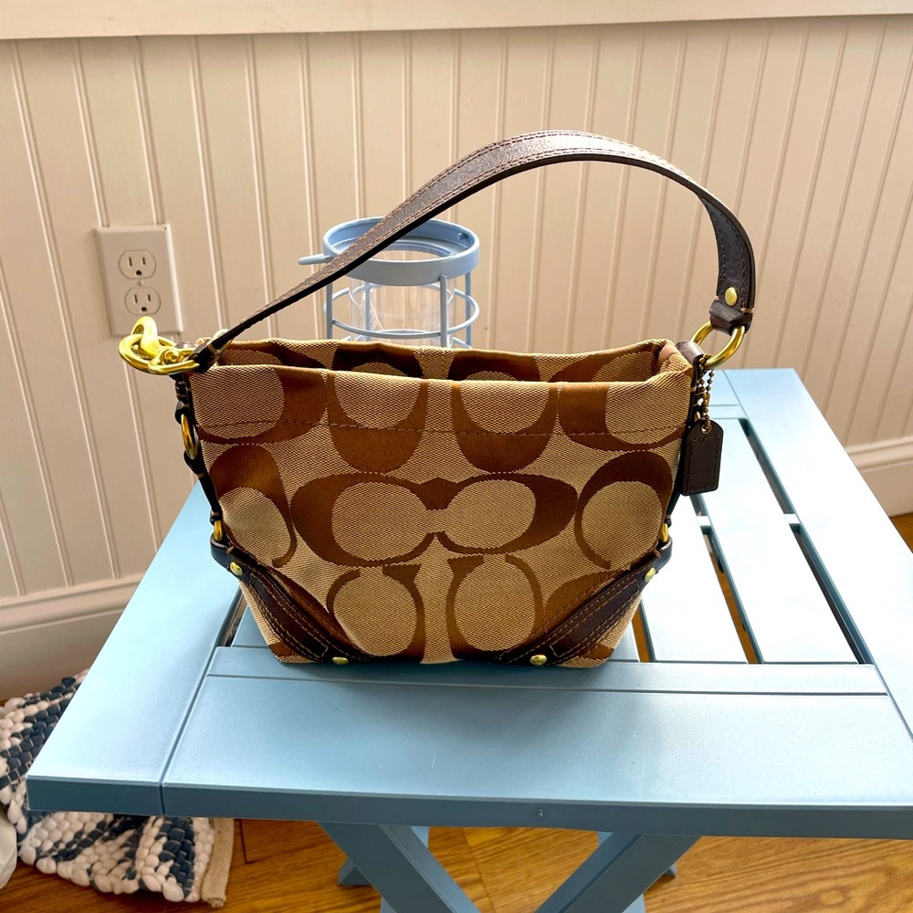 Coach purse from signature collection.